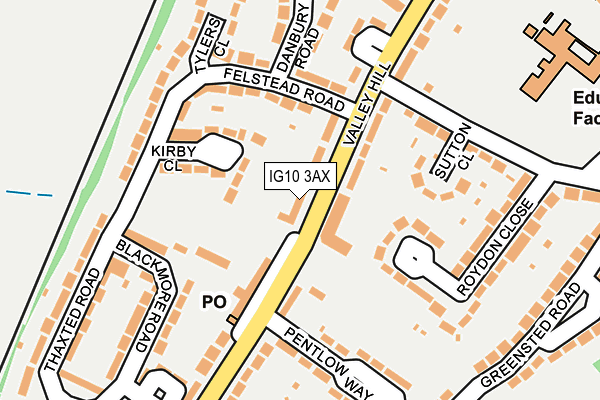 IG10 3AX map - OS OpenMap – Local (Ordnance Survey)