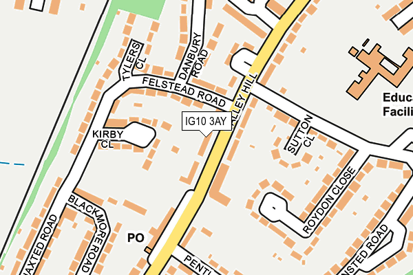 IG10 3AY map - OS OpenMap – Local (Ordnance Survey)