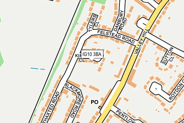 IG10 3BA map - OS OpenMap – Local (Ordnance Survey)