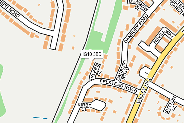 IG10 3BD map - OS OpenMap – Local (Ordnance Survey)