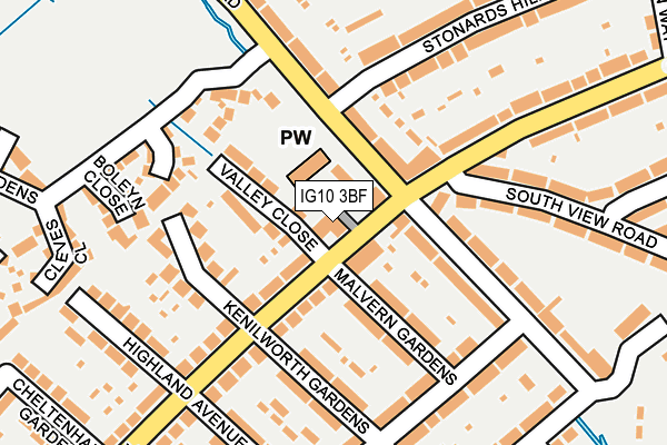 IG10 3BF map - OS OpenMap – Local (Ordnance Survey)
