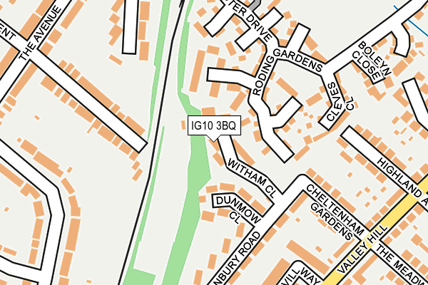 IG10 3BQ map - OS OpenMap – Local (Ordnance Survey)