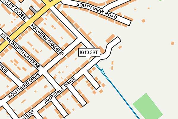 IG10 3BT map - OS OpenMap – Local (Ordnance Survey)