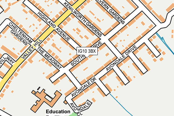 IG10 3BX map - OS OpenMap – Local (Ordnance Survey)