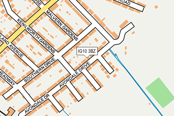 IG10 3BZ map - OS OpenMap – Local (Ordnance Survey)