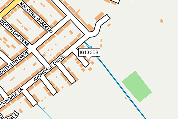 IG10 3DB map - OS OpenMap – Local (Ordnance Survey)