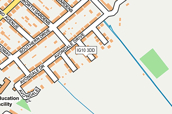IG10 3DD map - OS OpenMap – Local (Ordnance Survey)