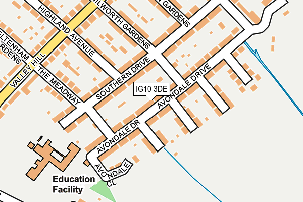 IG10 3DE map - OS OpenMap – Local (Ordnance Survey)