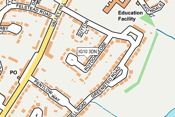 IG10 3DN map - OS OpenMap – Local (Ordnance Survey)