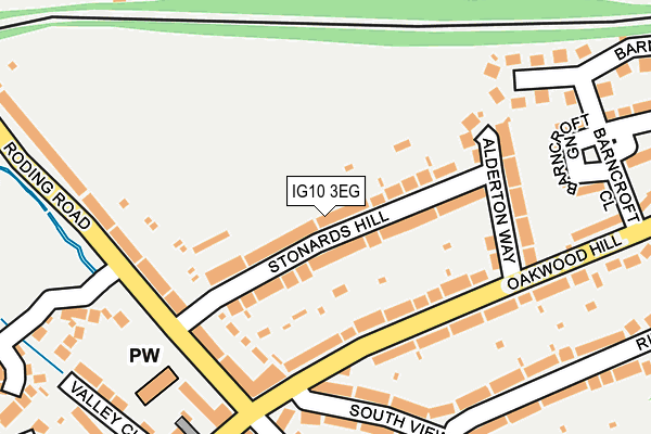 IG10 3EG map - OS OpenMap – Local (Ordnance Survey)