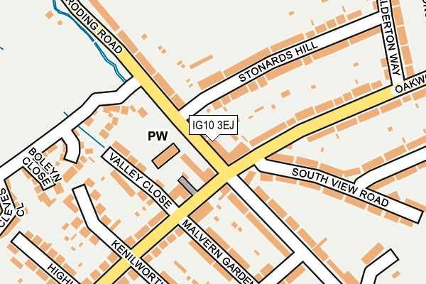 IG10 3EJ map - OS OpenMap – Local (Ordnance Survey)