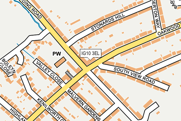 IG10 3EL map - OS OpenMap – Local (Ordnance Survey)
