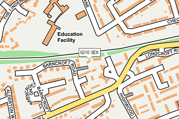 IG10 3EX map - OS OpenMap – Local (Ordnance Survey)
