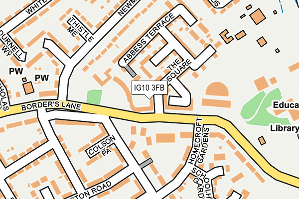 IG10 3FB map - OS OpenMap – Local (Ordnance Survey)