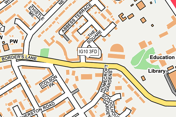 IG10 3FD map - OS OpenMap – Local (Ordnance Survey)