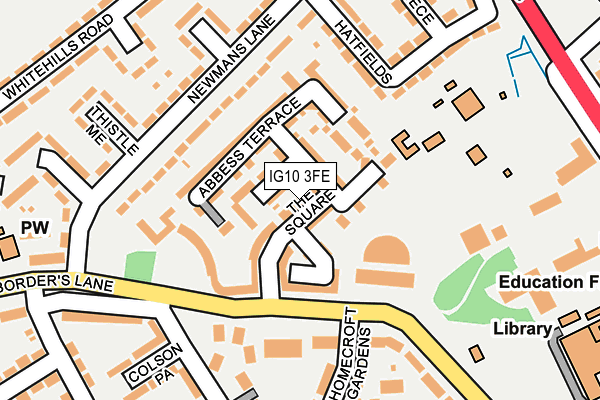 IG10 3FE map - OS OpenMap – Local (Ordnance Survey)