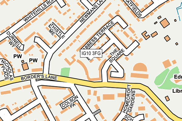 IG10 3FG map - OS OpenMap – Local (Ordnance Survey)