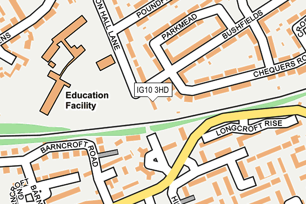 IG10 3HD map - OS OpenMap – Local (Ordnance Survey)