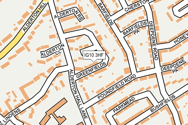 IG10 3HF map - OS OpenMap – Local (Ordnance Survey)