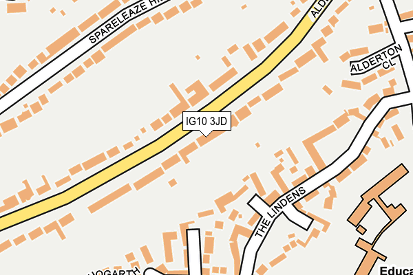 IG10 3JD map - OS OpenMap – Local (Ordnance Survey)