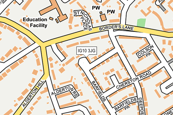 IG10 3JG map - OS OpenMap – Local (Ordnance Survey)