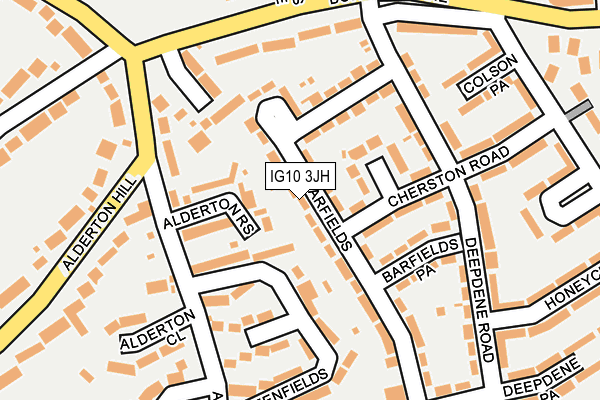 IG10 3JH map - OS OpenMap – Local (Ordnance Survey)