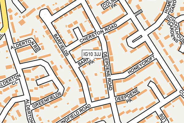 IG10 3JJ map - OS OpenMap – Local (Ordnance Survey)