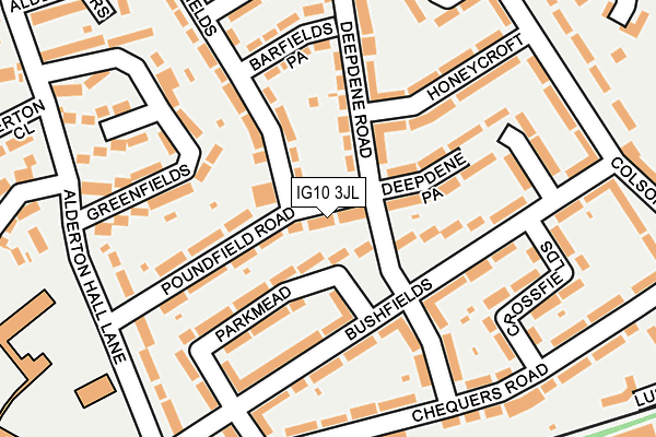 IG10 3JL map - OS OpenMap – Local (Ordnance Survey)