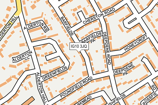 IG10 3JQ map - OS OpenMap – Local (Ordnance Survey)