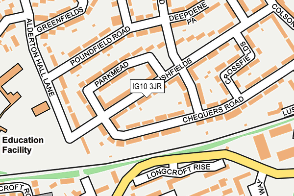 IG10 3JR map - OS OpenMap – Local (Ordnance Survey)