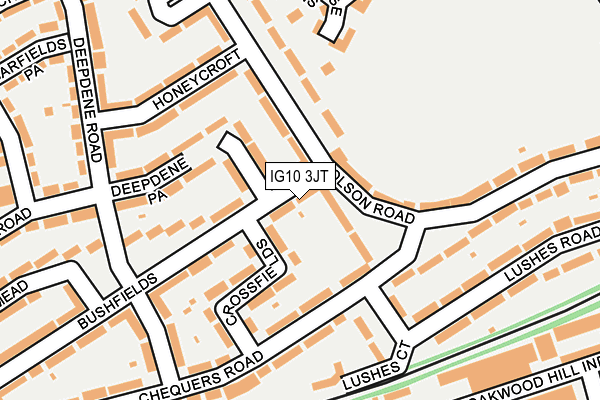 IG10 3JT map - OS OpenMap – Local (Ordnance Survey)