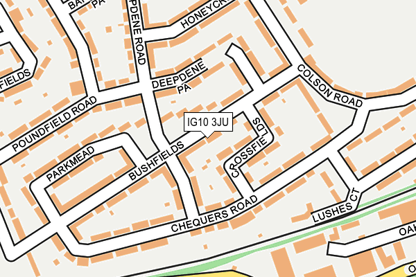 IG10 3JU map - OS OpenMap – Local (Ordnance Survey)