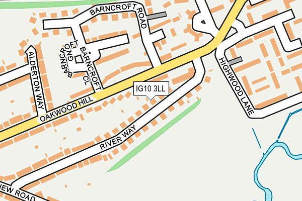 IG10 3LL map - OS OpenMap – Local (Ordnance Survey)