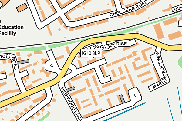 IG10 3LP map - OS OpenMap – Local (Ordnance Survey)