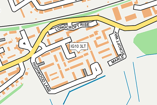 IG10 3LT map - OS OpenMap – Local (Ordnance Survey)