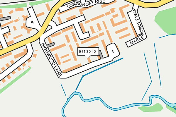 IG10 3LX map - OS OpenMap – Local (Ordnance Survey)
