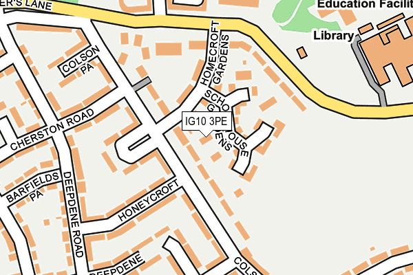 IG10 3PE map - OS OpenMap – Local (Ordnance Survey)
