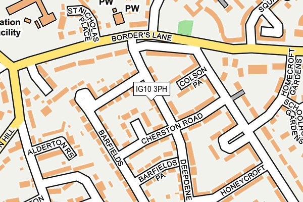 IG10 3PH map - OS OpenMap – Local (Ordnance Survey)