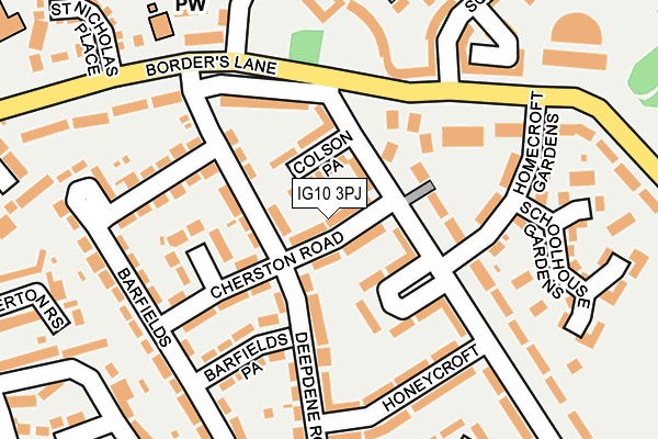 IG10 3PJ map - OS OpenMap – Local (Ordnance Survey)