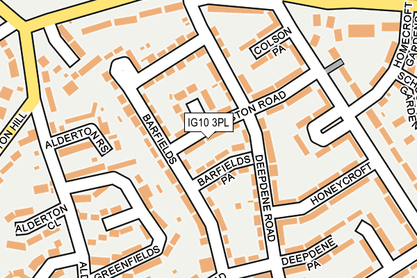 IG10 3PL map - OS OpenMap – Local (Ordnance Survey)