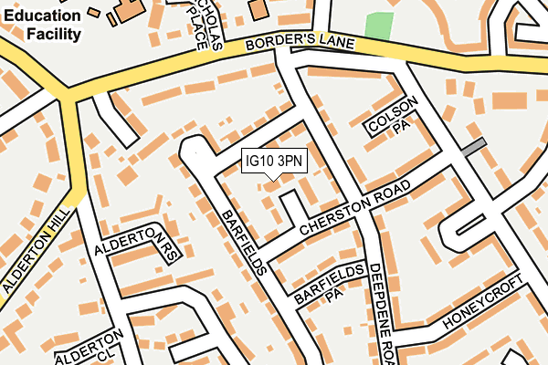 IG10 3PN map - OS OpenMap – Local (Ordnance Survey)