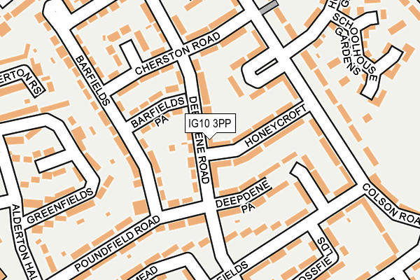 IG10 3PP map - OS OpenMap – Local (Ordnance Survey)