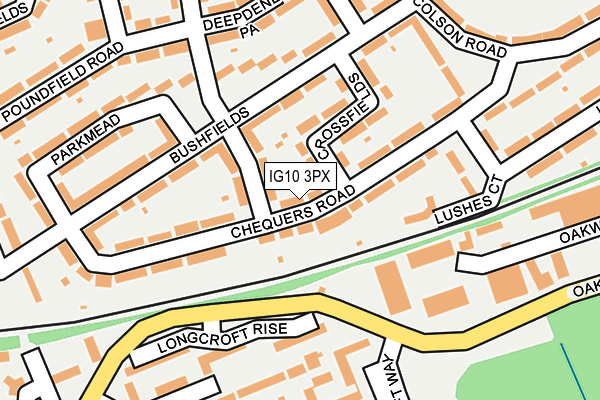 IG10 3PX map - OS OpenMap – Local (Ordnance Survey)