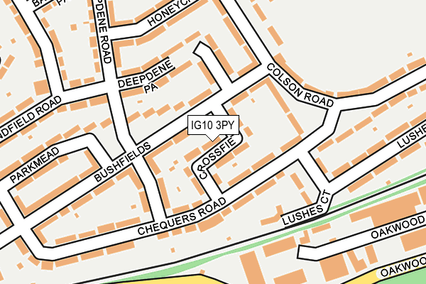 IG10 3PY map - OS OpenMap – Local (Ordnance Survey)