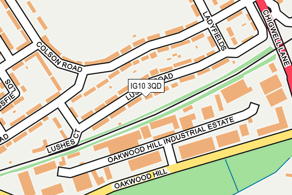 IG10 3QD map - OS OpenMap – Local (Ordnance Survey)