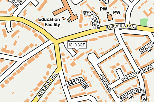 IG10 3QT map - OS OpenMap – Local (Ordnance Survey)