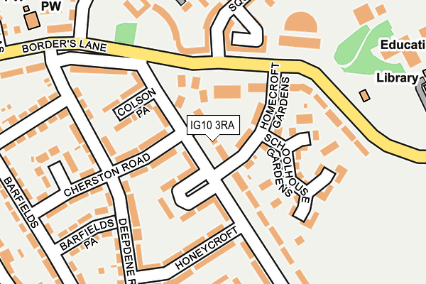 IG10 3RA map - OS OpenMap – Local (Ordnance Survey)