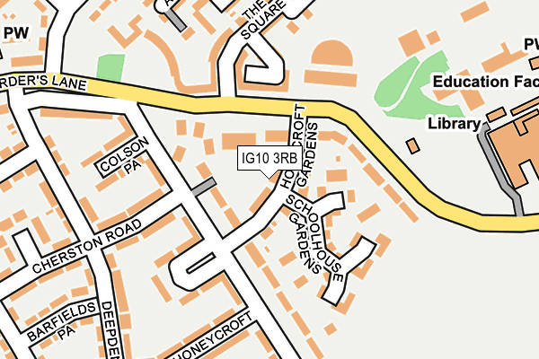 IG10 3RB map - OS OpenMap – Local (Ordnance Survey)