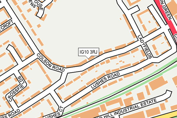 IG10 3RJ map - OS OpenMap – Local (Ordnance Survey)