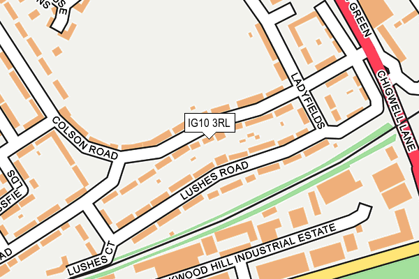 IG10 3RL map - OS OpenMap – Local (Ordnance Survey)